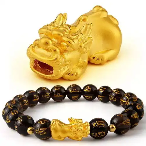 貔貅配两颗黄金珠意味什么如何佩戴
