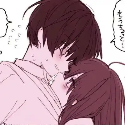 可爱二次元情侣头像粉色手绘系
