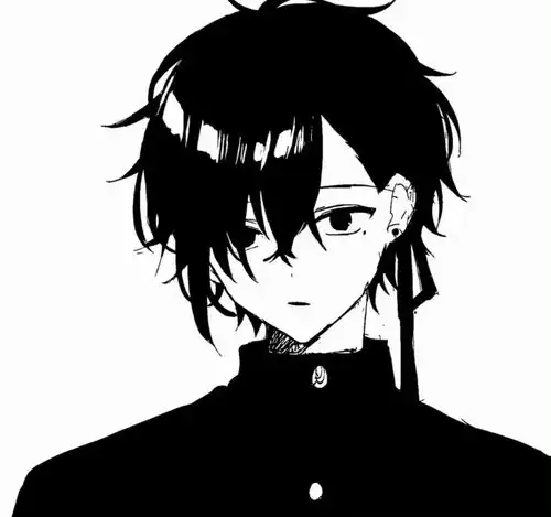 黑白动漫男头
