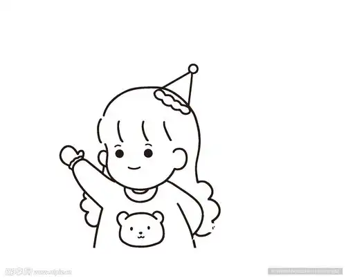 简笔画女孩设计图
