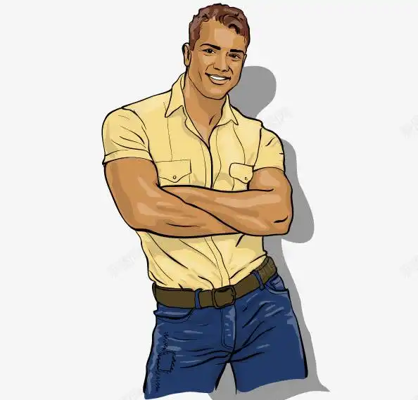 英俊潇洒肌肉型男矢量图男士男模矢量图肌肉男英俊元素免抠png设计图片免费下载页面网页平面电商创意素材强壮素材
