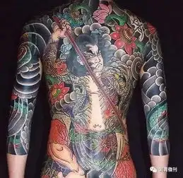 浮世绘风格纹身
