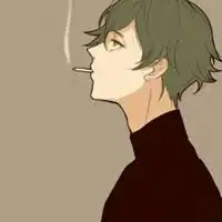 动画男生郁闷吸烟头像2019微信头像图片大全
