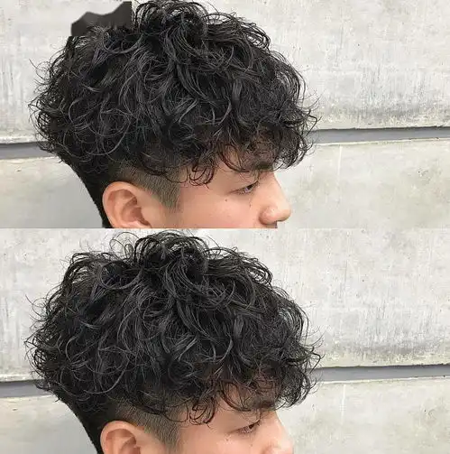 男士小卷发

