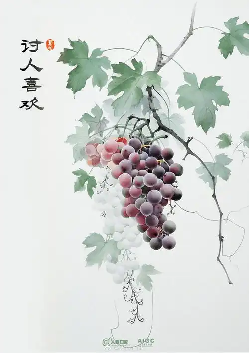 文化中国行看丰收之美ai画出了中国风的硕果累累
