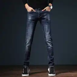 2019秋冬季新款港风小脚牛仔裤男士青少年学生休闲百搭潮
