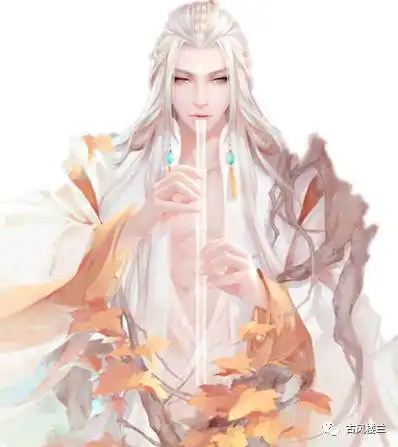 仙气十足却又禁欲系的白发美男图
