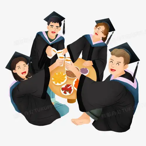 手绘卡通身穿学士服毕业聚会免抠元素png图片素材下载手绘png熊猫办公
