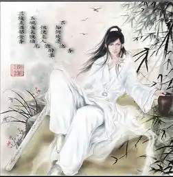 求白衣白发古风美男
