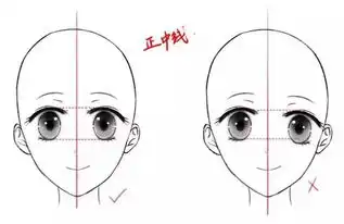 二次元动漫人物的脸怎么画教你绘画人物正脸的小技巧
