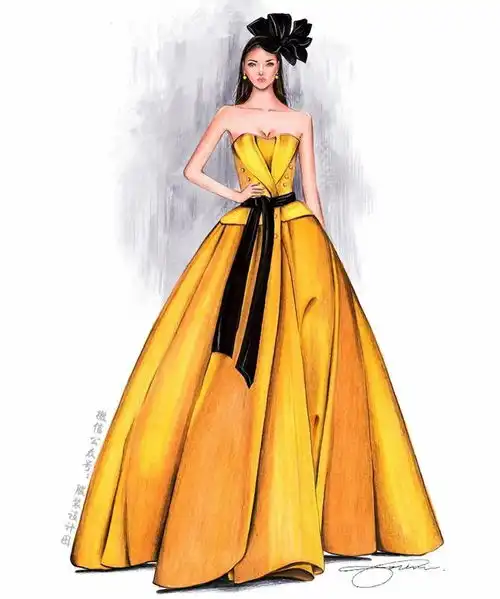 民族风婚纱礼服设计效果图ipadprocreate手绘100张
