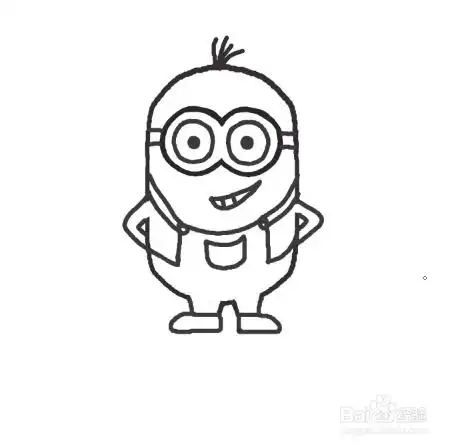 如何画卡通人物小黄人简笔画
