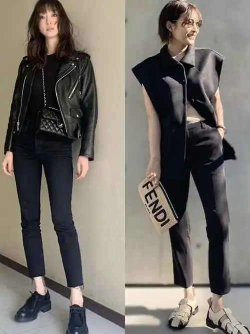 怎么也穿不够的经典黑白色,瞧日本博主们的搭配,简约高级显年轻
