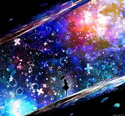 星空版的美丽绚丽的剪影
