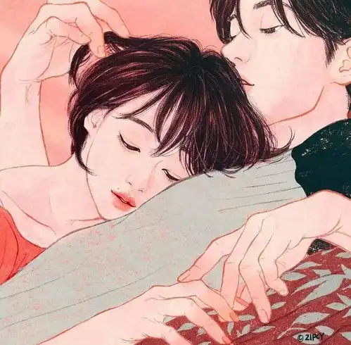 求类似画风图片情侣双人
