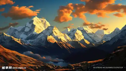 日照金山摄影图
