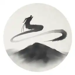 圆形水墨古风头像
