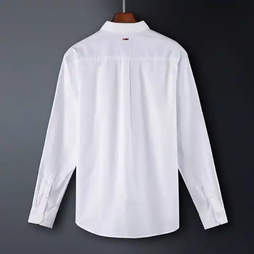 汤河之家2020春夏男装长袖牛津纺衬衫男士修身纯棉刺绣男式衬衣男新款a
