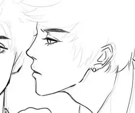 q鹿晗动漫图片简笔画黑白
