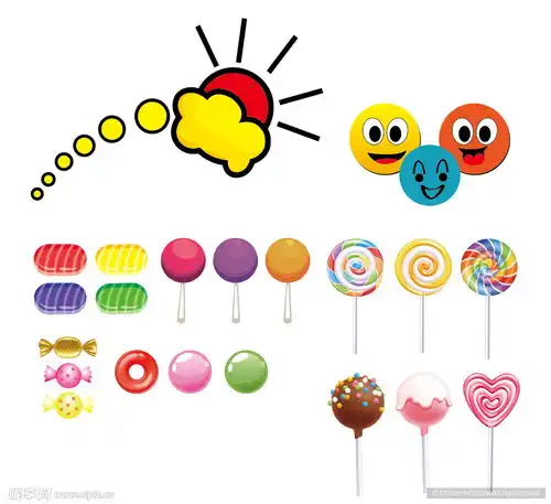 太阳笑脸棒棒糖设计图
