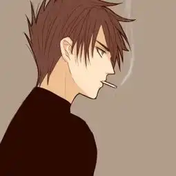 男生头像二次元吸烟的头像动漫伤感
