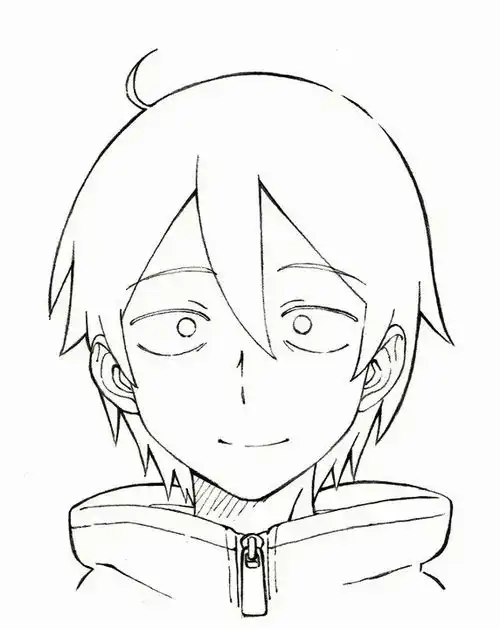 20组少女少年头像表情线稿素材参考
