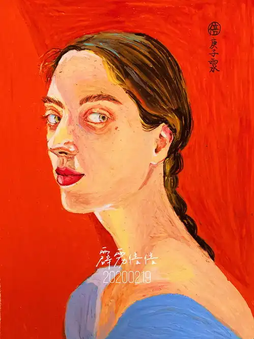 油画棒头像习作
