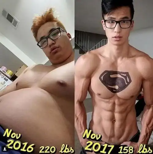 从大胖子到肌肉男需要多久他用实际行动告诉你,只要一年
