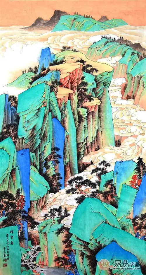入户玄关挂画的讲究国画山水美景秀雅淡泊明净

