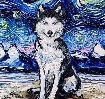 用梵高的画法绘小狗,被误以为梵高真迹,一起来看她的创新之举
