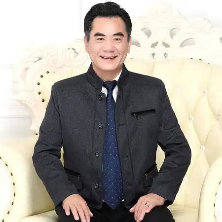 秋冬季中年男士棉衣中老年休闲男装薄棉衣外套爸爸装男棉衣翻领
