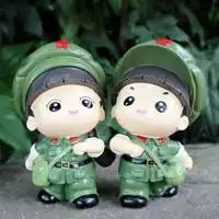 男兵女兵情侣卡通头像超萌搞怪微信头像图片大全
