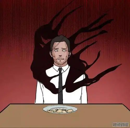 午夜怪谈漫画闹鬼,中年男子坚持住在闹鬼的房间
