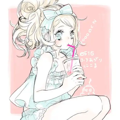手绘插画线稿手稿黑白素材少女服装设堆糖,美好生活研究所
