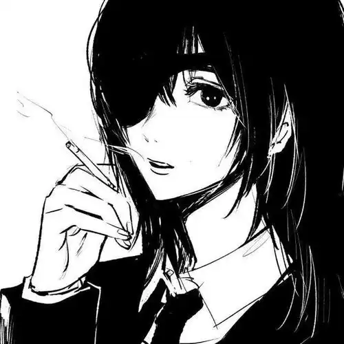 动漫头像黑白动漫风头像
