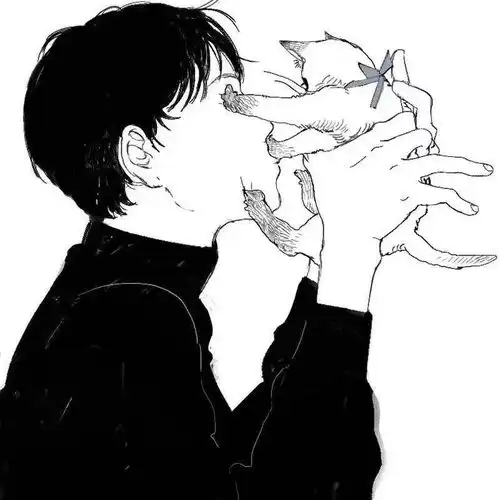 有帅气的动漫黑白男头,我想用来做情头,蟹蟹
