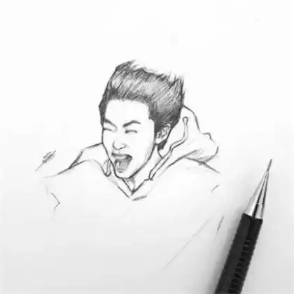 手绘素描人物头像图片,喜欢我会经常更新这类的
