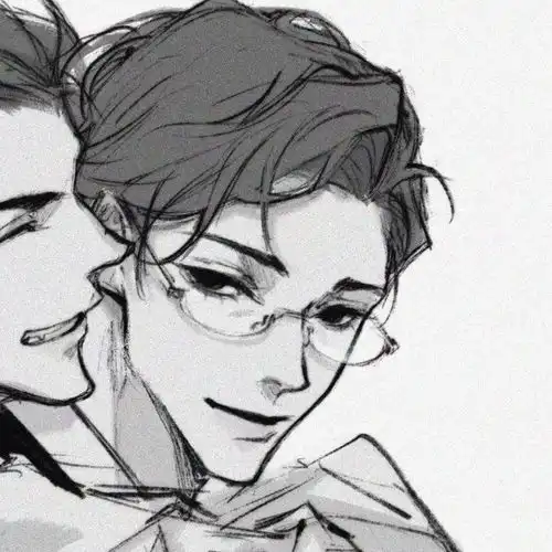 有没有类似这种黑白风格的情侣头像
