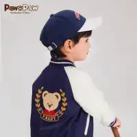 pawinpaw卡通小熊童装2024春季男宝宝撞色棒球服宝宝外套navy藏青色59100
