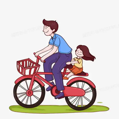 骑自行车的父女人物手绘插画png图片素材免费下载手绘png26002600像素熊猫办公
