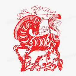 十二生肖剪纸之马png图片素材免费下载png格式熊猫办公

