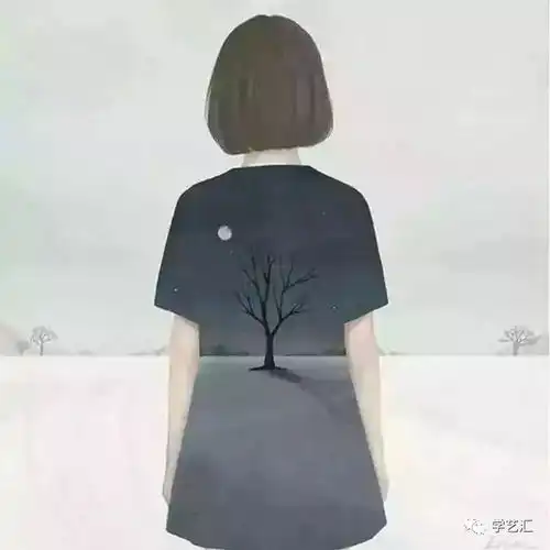 美女画家笔下的少女思梦,清新似浮云,每一幅都美得沁人心脾

