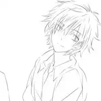 线稿动漫男生头像
