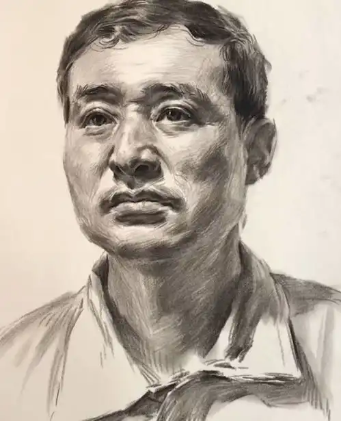教你扎实的男中年素描头像,从此头像不再担心
