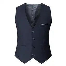 西服马甲男新款免烫男士西装马甲背心西服马夹韩版修身坎肩马甲,一品好特惠
