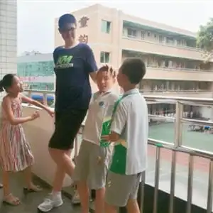 11岁四川男孩身高2.06米或是全球最高小学生图
