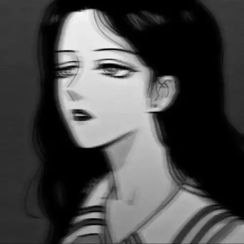 丧系动漫女头黑白微丧女生头像

