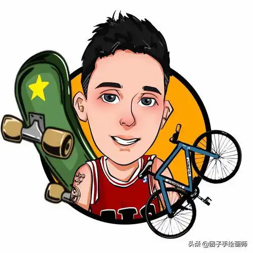 爱玩一组机车摩托车成熟男人帅气男人文艺男人漫画头像
