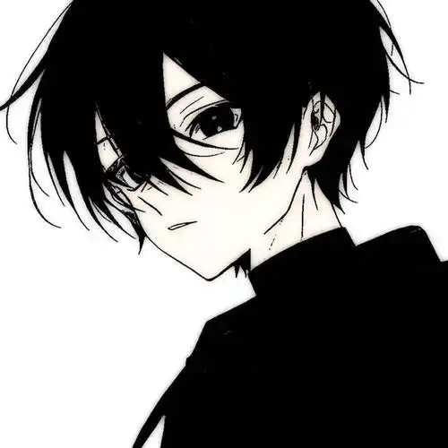 黑色系动漫头像爱了吗
