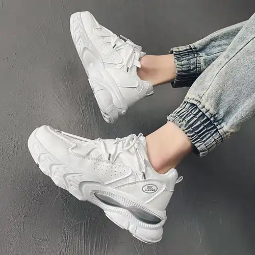 卓纪男鞋港风老爹鞋男时尚复古春秋百搭网红ins厚底增高学生运动鞋子男士青年潮鞋
